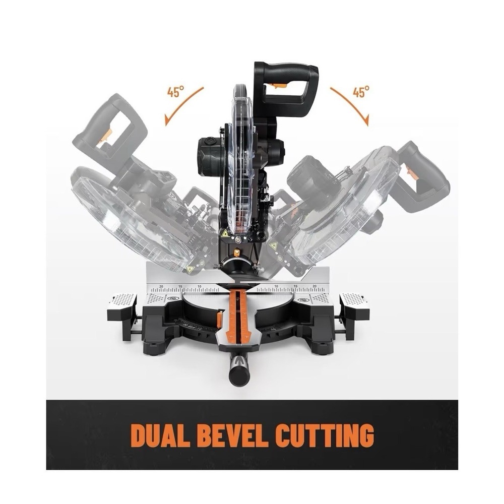 Dovaman 12-Inch Dual-Bevel Sliding Compound Miter Saw Ambidextrous & Laser Guide - Picture 2 of 16